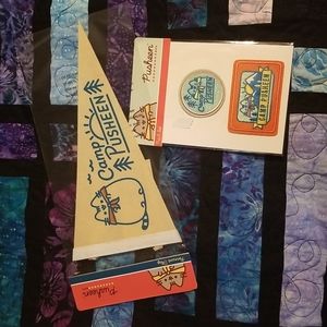 Camp Pusheen pennant and patch set